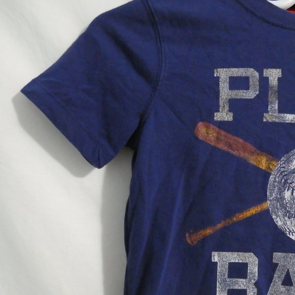 GAP KIDS small 6-7 years graphic tee "Play Ball" print / design, GUC - Picture 3 of 12